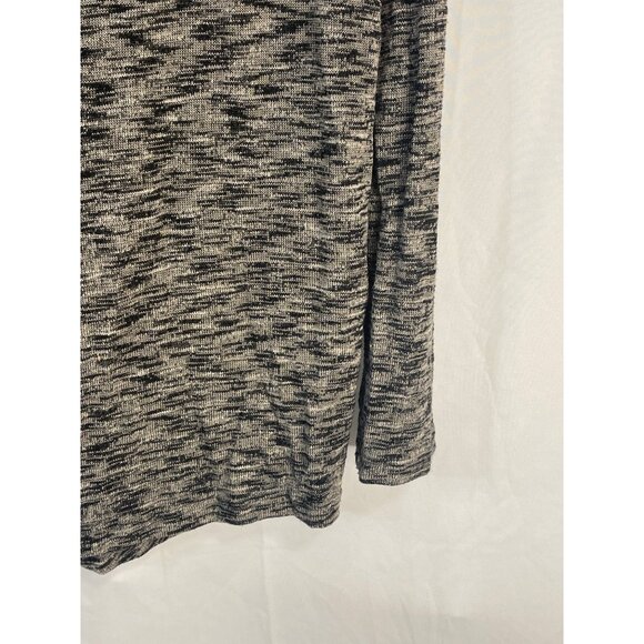 Honeydew 3/4 sleeve shirt stripes high low rayon blend black grey medium READ - Picture 3 of 5